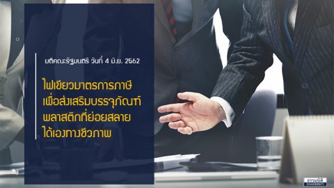 มาตรการภาษีเพื่อส่งเสริมบรรจุภัณฑ์พลาสติกที่ย่อยสลายได้