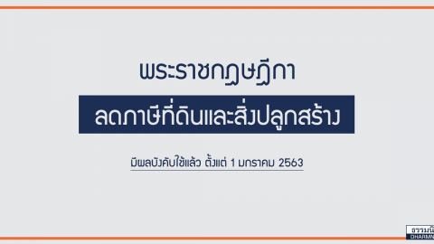 พระราชกฤษฎีกาลดภาษีที่ดินและสิ่งปลูกสร้าง