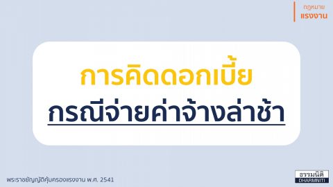 การคิดดอกเบี้ย กรณีจ่ายค่าจ้างล่าช้า